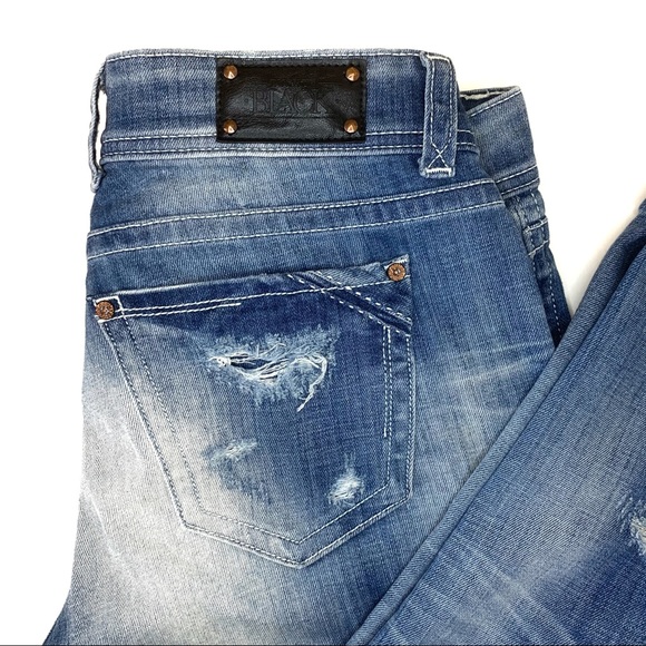 Buckle Fit 256 Cropped Faded Destructed Jeans 28 - Picture 4 of 9